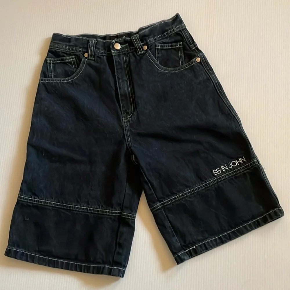 Sean John dark denim jeans shorts.  Boys size 12